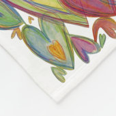 Rainbow Love Hearts Cozy Fleece Throw Blanket Deken (Hoek)