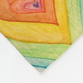 Rainbow Love Hearts Cozy Fleece Throw Blanket Deken (Hoek)