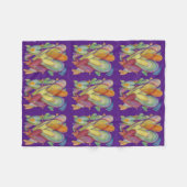 Rainbow Love Hearts Cozy Fleece Throw Blanket Deken (Voorkant (Horizontaal))
