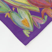 Rainbow Love Hearts Cozy Fleece Throw Blanket Deken (Hoek)