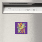 Rainbow Love Hearts Inspirerend Fridge Magnet (Insitu (Vaatwasser))