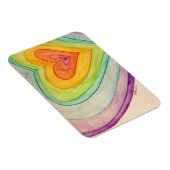 Rainbow Love Hearts Inspirerend Fridge Magnet Magneet (Rechterzijde)
