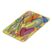 Rainbow Love Hearts Inspirerend Fridge Magnet Magneet (Linkerzijde)