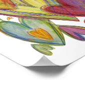 Rainbow Love Hearts Painting Art Poster Prints (Hoek)