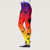 Rainbow Love Hearts, Pattern Dames Leggings (Links)