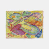 Rainbow Love Hearts Soft Fleece Throw Blankets (Voorkant (Horizontaal))