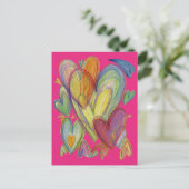 Rainbow Love Hecht Custom Art Briefkaarten (Staand voorkant)