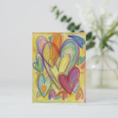 Rainbow Love Hecht Custom Art Note Briefkaarten (Staand voorkant)
