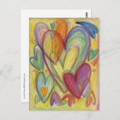 Rainbow Love Hecht Custom Art Note Briefkaarten (Voorkant / Achterkant)
