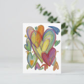 Rainbow Love Hecht Custom Art Notecards Briefkaart (Staand voorkant)
