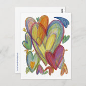 Rainbow Love Hecht Custom Art Notecards Briefkaart (Voorkant / Achterkant)