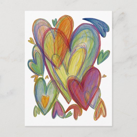 Rainbow Love Hecht Custom Art Notecards Briefkaart (Voorkant)