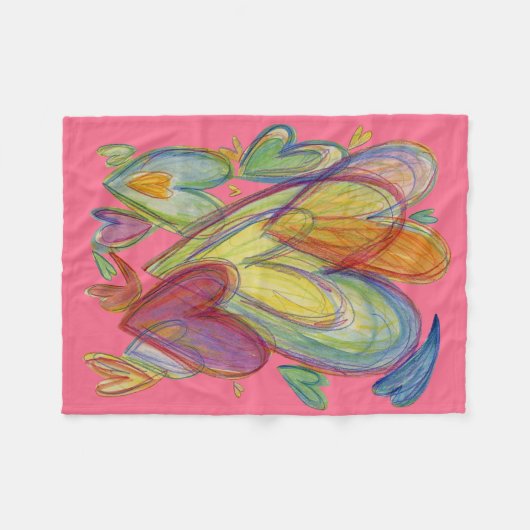 Rainbow Love Hecht Soft Fleece Thlanket Blanket (Voorkant (Horizontaal))