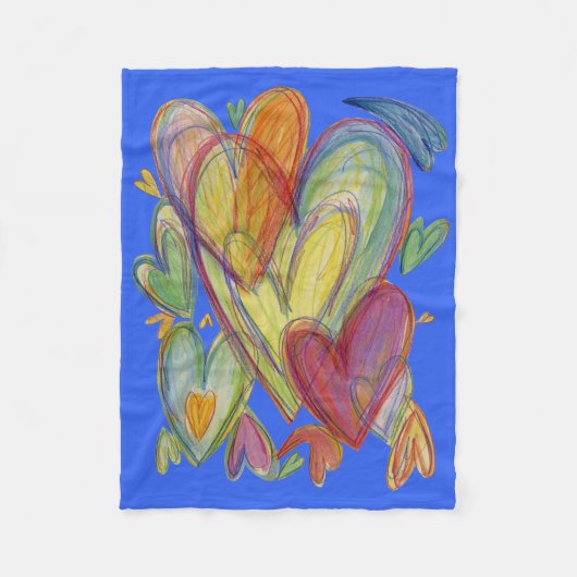 Rainbow Love Hecht Soft Fleece Thlanket Blanket Deken (Voorkant)