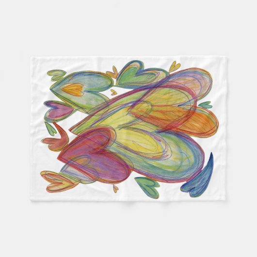 Rainbow Love Hecht Soft Fleece Thlankets Blankets Deken (Voorkant (Horizontaal))