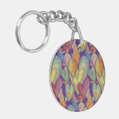 Rainbow Love Hecht Word Art Custom Sleutelhangers (Voorkant Links)