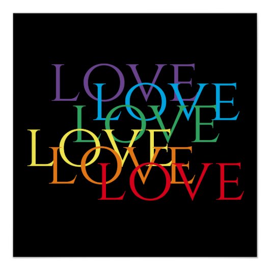 RAINBOW LOVE II 20x20 Poster (Voorkant)