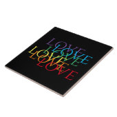 RAINBOW LOVE II 6" vierkante keramische Tegel Tegeltje (Zijkant)