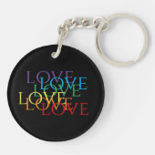 RAINBOW LOVE II Acryl Circle Sleutelhanger (Achterkant)