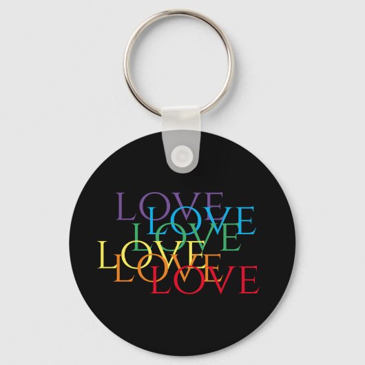 RAINBOW LOVE II Aluminium Circle Sleutelhanger (Achterkant)