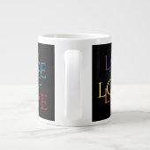 RAINBOW LOVE II Grote Witte Mok (Achterkant)