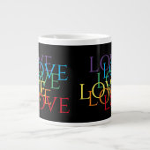 RAINBOW LOVE II Grote Witte Mok (Voorkant)