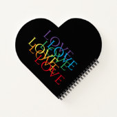 RAINBOW LOVE II Heart Shape Notitieboek (Achterkant)