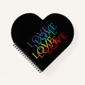 RAINBOW LOVE II Heart Shape Notitieboek (Voorkant)