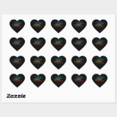 RAINBOW LOVE II Heart Stickers (Vel)
