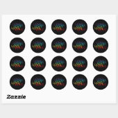 RAINBOW LOVE II Kleine ronde Stickers (Vel)