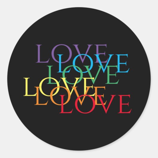 RAINBOW LOVE II Kleine ronde Stickers (Voorkant)