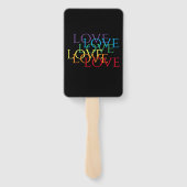 RAINBOW LOVE II Rechthoek Hand Fan Handwaaier (Achterkant)
