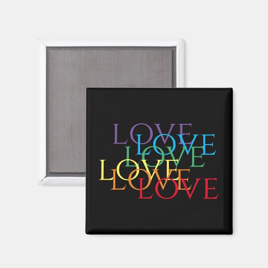 RAINBOW LOVE II Square Magnet (Voorkant / Achterkant)
