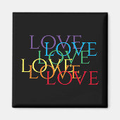 RAINBOW LOVE II Square Magnet (Voorkant)