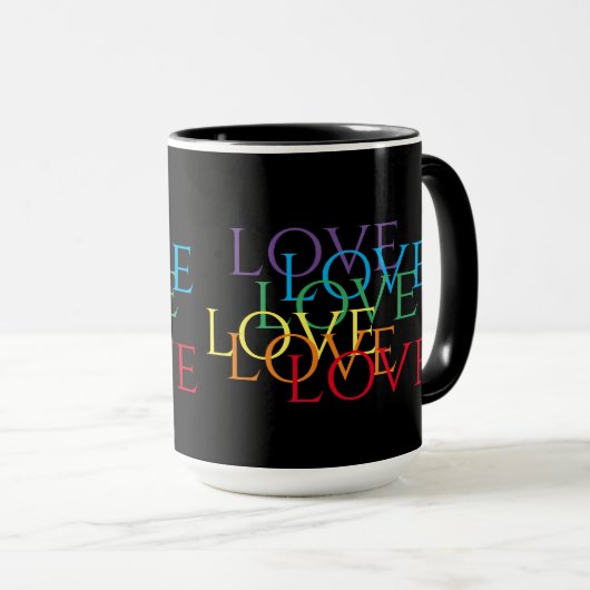 RAINBOW LOVE II Tall Black Combo Mok (Voorkant rechts)