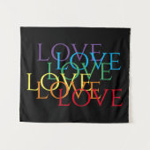 RAINBOW LOVE II Tapijt Wandkleed (Voorkant (horizontaal))