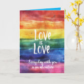 Rainbow Love is de Valentijnse kaart van Love LGBT (Gele Bloem)