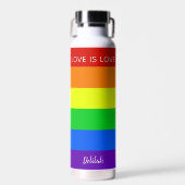 Rainbow Love is een persoonlijke liefde voor Gay P Waterfles (Voorkant)