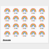 Rainbow Love is Love Colorful Ronde Sticker (Vel)