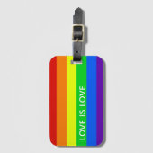 Rainbow Love is Love Gay Pride LGBTQ Beauful Bagagelabel (Voorkant (verticaal))