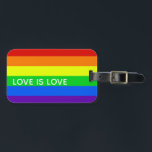 Rainbow Love is Love Gay Pride LGBTQ Beauful Bagagelabel<br><div class="desc">Gay Pride regenboogstriped bagagelabel dat Love leest is Love. Cute LGBTQ-ondersteuning voor al je homoseksuele,  lesbische,  biseksuele,  transseksuele en panseksuele vrienden en familie. Steun voor gelijke rechten voor alle mensen,  ongeacht wie ze liefhebben en hun geslachtsidentificatie. Een schattig progressief ontwerp voor de LGBT-gemeenschap.</div>