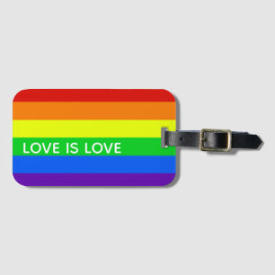 Rainbow Love is Love Gay Pride LGBTQ Beauful Bagagelabel