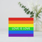 Rainbow Love is Love Gay Pride LGBTQ Beauful Briefkaart (Staand voorkant)