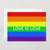 Rainbow Love is Love Gay Pride LGBTQ Beauful Briefkaart (Voorkant / Achterkant)