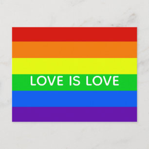 Rainbow Love is Love Gay Pride LGBTQ Beauful Briefkaart