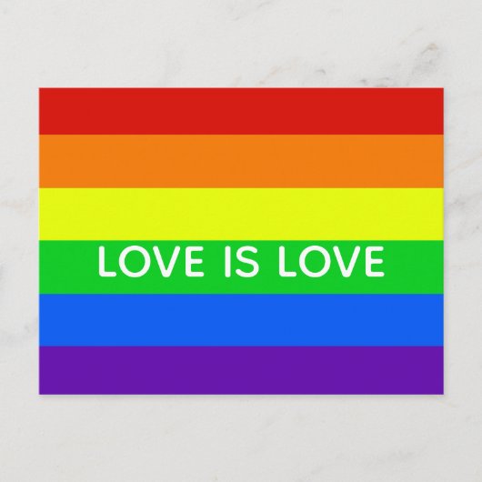 Rainbow Love is Love Gay Pride LGBTQ Beauful Briefkaart (Voorkant)
