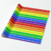 Rainbow Love is Love Gay Pride LGBTQ Beauful Cadeaupapier (Uitgerold)