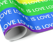 Rainbow Love is Love Gay Pride LGBTQ Beauful Cadeaupapier (Rol Hoek)