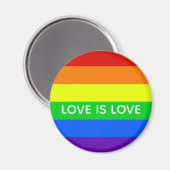 Rainbow Love is Love Gay Pride LGBTQ Beauful Magneet (Voorkant / Achterkant)