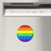 Rainbow Love is Love Gay Pride LGBTQ Beauful Magneet (Insitu (Vaatwasser))
